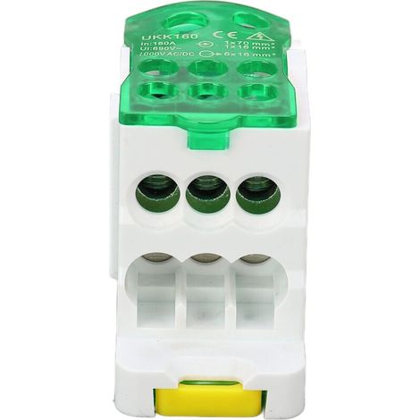 Zolginah – Din-schienen-klemmenblock 690 V 160 A – Transparente Abdeckung Pa66 – Elektrischer Anschlusskasten Für Verteilerschränke – Hitzebeständig Und Korrosionsbeständig