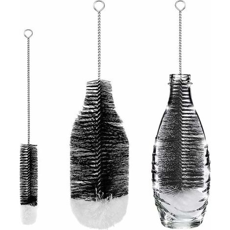 Lntyq 2er-pack Flaschenbürsten Reinigungsbürsten Fortschrittliche Reinigungsflaschenbürste Für Glasflaschen, Thermoskannen, Babyflaschen Und Becher.