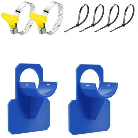 Lntyq 2er-pack Blaue, Durchstich-, Reiß- Und Zugfeste Poolschlauchhalterungen (30 Bis 37 Mm)