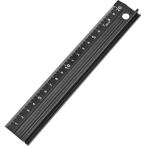 Lntyq Metall-skalenlineal – Sicherheitsschneidwerkzeug – Heimwerkerwerkzeug – Rutschfest – Dreiecklineal Für Architekten Und Ingenieure (20 Cm)