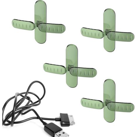 Lntyq Küchenkabelhalter, Kabelaufwickler Für Haushaltsgeräte, Selbstklebender Kabelaufwicklerhalter, 4-teiliges Kabelmanagement-set Mit Haken, Kabeltrommel