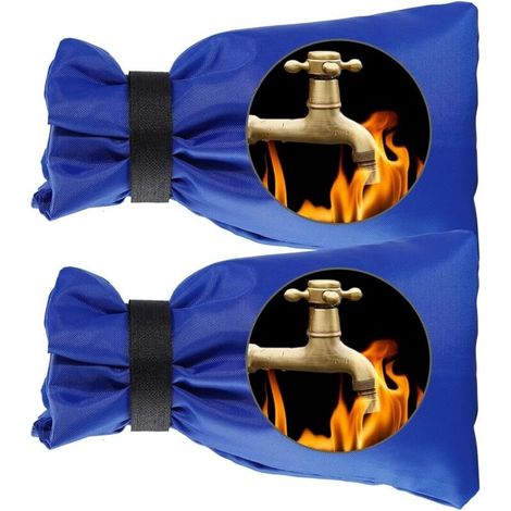 Set Mit 2 Frostsicheren Wasserhahn-überzügen – Wasserdichte Außenwasserhahn-überzüge, Blaue Gartenwasserhahn-socken