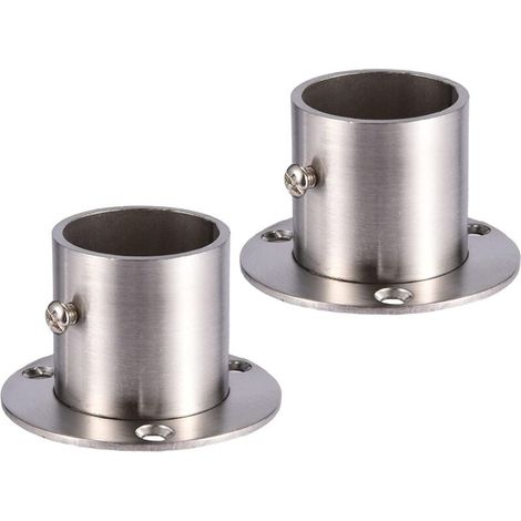 Lntyq – 2er-pack Edelstahl-flanschhalterungen Für 32-mm-kleiderstangen – Korrosionsbeständig – Verstellbare Befestigung – Für Schränke Und Kleiderschränke
