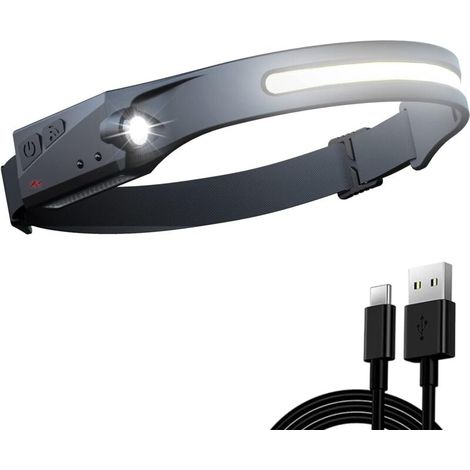 Leistungsstarke, Wiederaufladbare Led-stirnlampe Mit 230° Abstrahlwinkel, Wasserdicht, Usb-anschluss, 5 Halolichtmodi Für Laufen, Camping, Lesen, Radfahren, Angeln, Wandern, Joggen Und Spaziergänge Mi