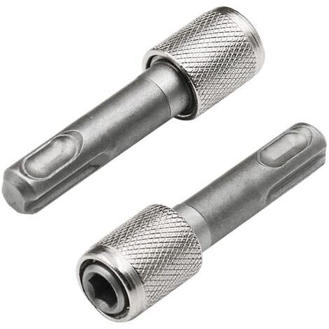 6,35 Mm (1/4") Sds-plus Bithalteradapter, 2 Stück, Sechskantschaft-bohrerhalterkonverter, Rundschaft-auf-sechskantschaft-adapter Für Schlagbohrmaschinen Und -hämmer