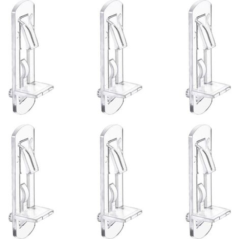 Lntyq Packung Mit 30 Transparenten Kunststoff-regalstützen Mit Selbstverriegelnden Clips Für Möbel, Küche, Bücherregale Und Kleiderschränke, Für 4,5-mm-löcher