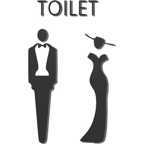 Csparkv – Türschild Für Damen- Und Herrentoilette – Selbstklebende Acrylplatte – Hitzebeständig Und Wasserfest – Leicht Zu Reinigen