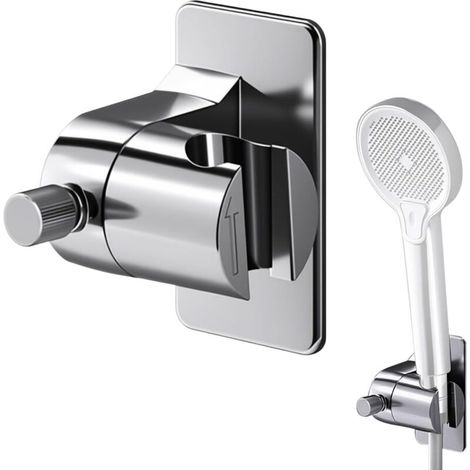Duschkopfhalterung, Universelle Verstellbare Duschkopfhalterung, Universelle Wand-duschkopfhalterung, Verstellbar Um 45°, Duschkopfhalterung Ohne Bohren, Wand-duschkopfhalterung