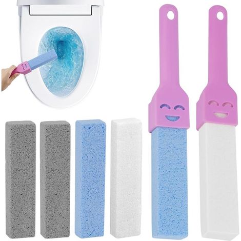 6 Toilettenbürsten Aus Bimsstein, 15 X 3,5 X 2,5 Cm, Reinigungsbürste Aus Bimsstein Für Toiletten, Küchen Und Pools, Toilettenbürste Aus Bimsstein Mit 2 Griffen, Reinigungsbürste Aus Bimsstein