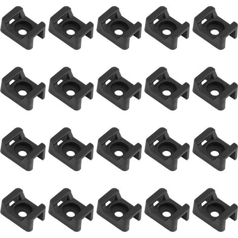 150 Schwarze Kabelbinderhalter, Kabelbinderbasis Zur Kabelorganisation, 23 Mm X 16 Mm