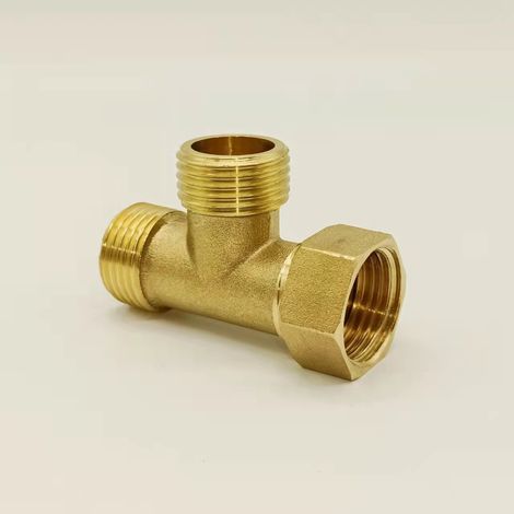 – 1/2"-messingverschraubung (außen-/innengewinde) – Sanitärgewinde – Drehüberwurfmutter Zur Abdichtung – Geeignet Für Trinkwasser Und Heizung