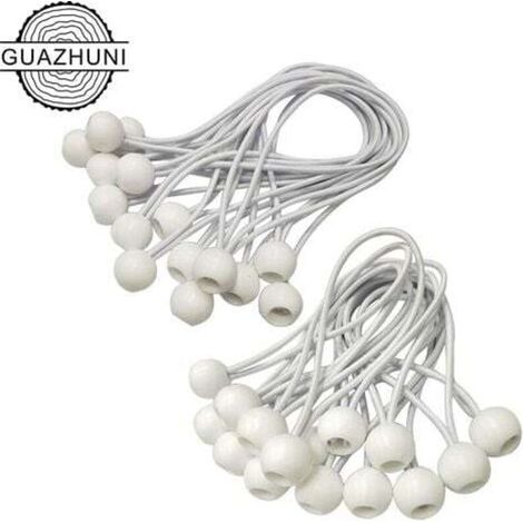 Zolginah Elastisches Bungee-seil, 30 Stück Planenspanner Für Banner, Planen, Pavillons, Zelte, Vorhangverlängerungsgurte, Planenhalterung (weiß - 150 Mm)