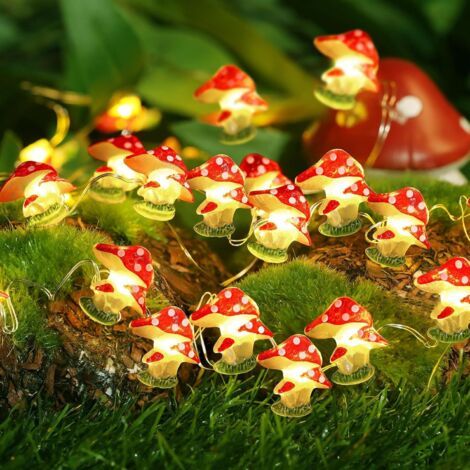 Lichterkette In Pilzform, 2 M, 20 Leds, Für Drinnen Und Draußen, Weihnachtsdekoration Für Schlafzimmer, Weihnachtsbaum, Hochzeit, Garten, Party