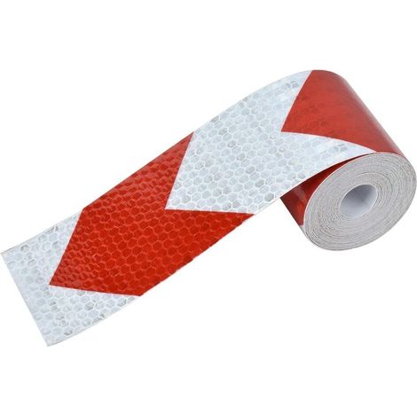 Lntyq Reflektierende Folie, Rot-weiß, Selbstklebend, Warnband, Sicherheitsstreifen, Sichtbarkeitsstreifen Für Auto/motorrad/fahrrad, 5300 Cm, Pvc