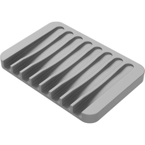Seifenschale – 1 Stück, Selbstentleerende Silikon-seifenschale – Grau, Für Dusche/küche