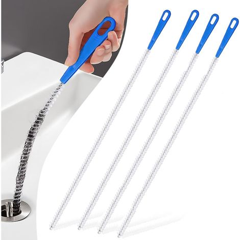 4 Stück × 45 Cm Abflussreinigungsbürste, Rohrreinigungsbürste, Werkzeug Zur Reinigung Von Abflüssen Und Spülbecken
