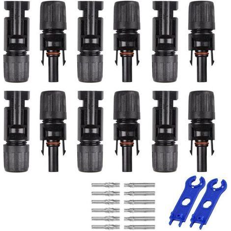 6 Paar Mc4 Stecker/buchse, Wasserdichte Doppelringdichtung, Solarmodul-kabelverbinder, 1000 Stück