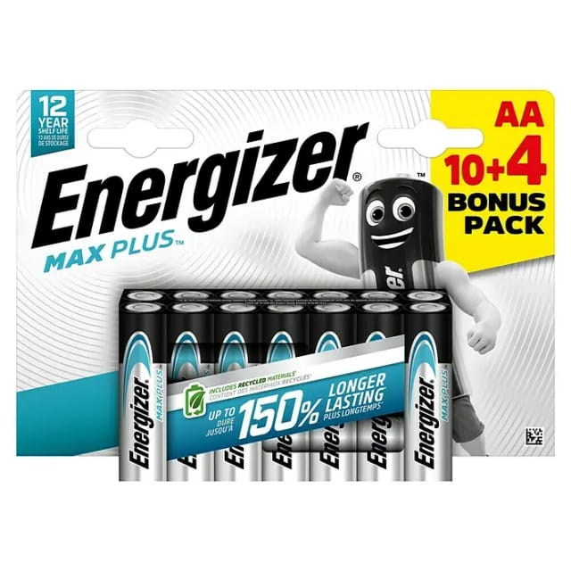 Set mit 10+4 AA-Alkalibatterien, 1,5 V, ENERGIZER ENERGIZER