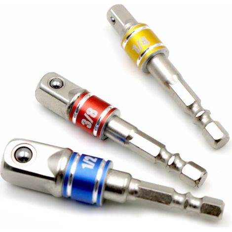 Schlagschrauber-adapter Für Steckschlüssel - 3-teilig, 1/4", 3/8", 1/2" - Für Steckschlüssel