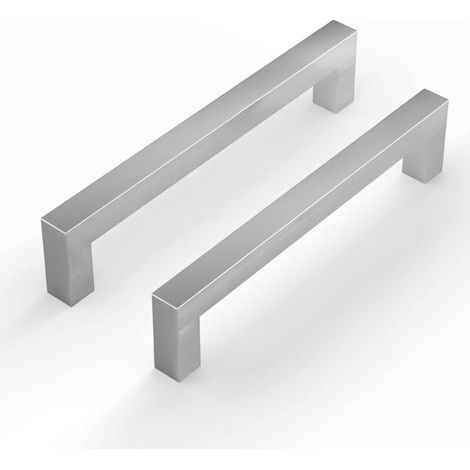Lntyq Set Mit 2 Silbernen Küchenschrankgriffen, Küchentürgriffen, 128 Mm Lochabstand, Silbernen Schubladengriffen, Küchengriffen, Edelstahlgriffen