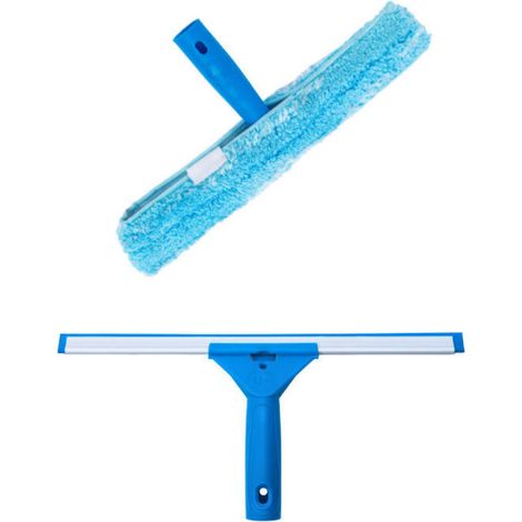 Professioneller Fensterreiniger Mit 35 Cm Breiter Mikrofaserbürste Und Fensterabzieher Für Dusche, Badezimmer, Auto Und Fenster