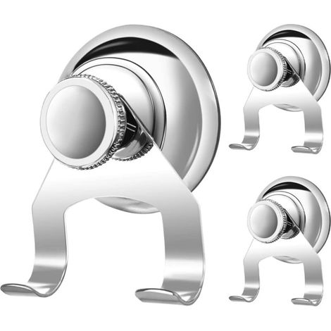 Set Mit 3 Saugnapfhaken Aus Edelstahl Für Das Badezimmer, Bohrfreie Montage, Ideal Für Handtücher Und Bademäntel