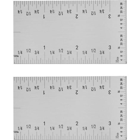 2 Stück 9 Cm Taschenlineal, Quadratisches Edelstahllineal Mit Matter Oberfläche, Präzisionsmesswerkzeug Für Die Holzbearbeitung Mit Graduierung Und 4 Kanten Für Optimale Ablesbarkeit