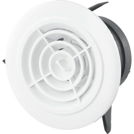 Verstellbarer Abs-deckenlüfter, Runder Lüfter Für Badezimmer, Büro, Schlafzimmerwand (125 Mm)