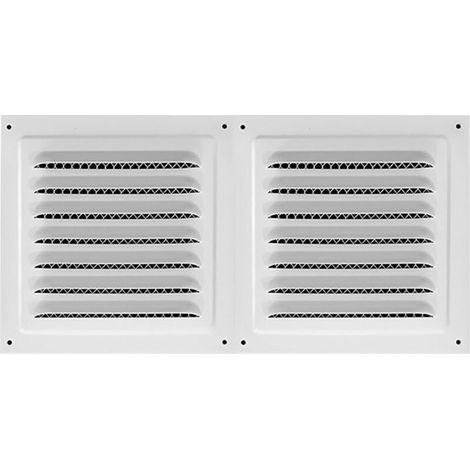 Stück Metall-lüftungsgitter, 15 X 30 Cm, Quadratische Dachkastenlüftung, Integriertes Drahtgitter, Badezimmerlüftung, Weiß