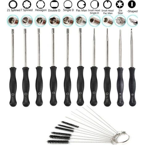 Vergaser-einstellschlüssel-set Für Freischneider Und Kettensägen, 10-teilig. Vergaser-einstellwerkzeug Mit Reinigungsbürste Und Vergasernadel.