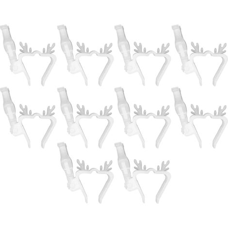 Weihnachtslichterhaken In Rentierform (10er-pack). Stabile Halterungen Für Außendekorationen: Fassaden, Ziegel, Dachrinnen, Terrassen, Zäune, Schindeln, Dachuntersichten, Geländer.