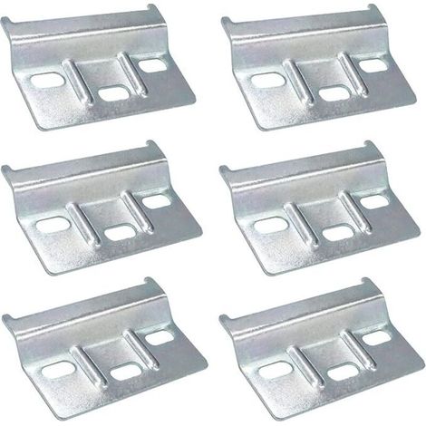 Lntyq Hängeschienen-befestigungsplatte, 6-teiliges Set, 60 Mm, Für Küchenschränke, Kleiderschränke Und Andere Möbel (silber)