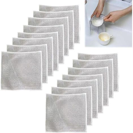 Set Mit 15 Drahtreinigungstüchern – Kratzfeste Scheuerpads Für Geschirr Und Töpfe, 20 X 20 Cm