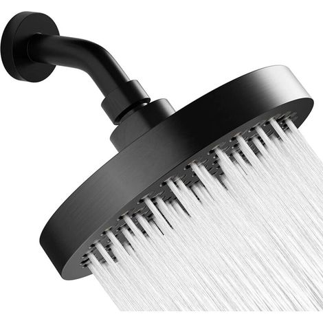 6-zoll-spritzschutz-duschkopf, Fest Installierter Hochdruck-duschkopf, Günstige Regendusche, Wassersparende Dusche, 1/2 Zoll, Schwarz, Schwarz, Schwarz, Schwarz, Schwarz, Schwarz, Schwarz, Schwarz