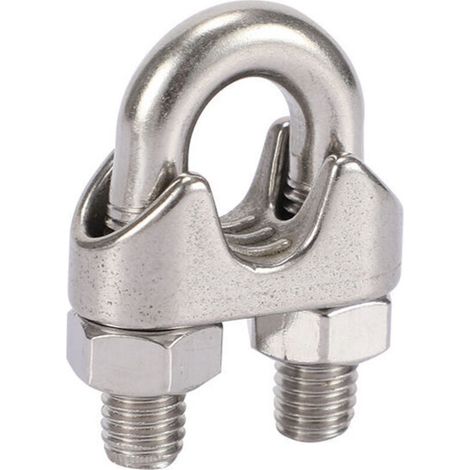 10 Stück Metallkabelklemmen, Edelstahl-kabelbinder, M4-bügelkabelklemmen, Silber