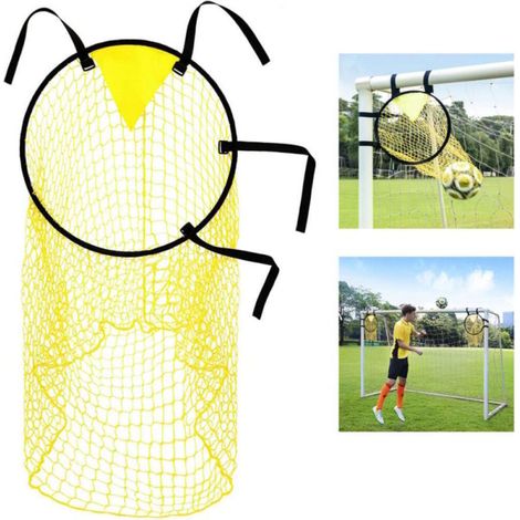 Fußballzielscheibe – Das Perfekte Trainingsgerät Für Das Üben Der Schussgenauigkeit, Mit Hervorgehobenen Torzonen.
