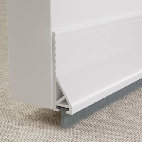 Selbstklebender Türdichtungsstreifen, 100 Cm, Bürstentyp, Mit Bürstendichtung, Türdichtung, Weiß