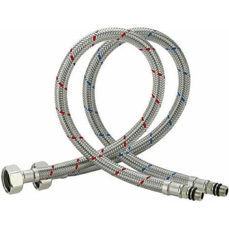Flexibler Edelstahl-anschlussschlauch Für Warm- Und Kaltwasser, Mischbatterie, Spültischarmatur, 60 Cm