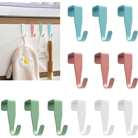 16 Bunte Türhaken Aus Edelstahl, Schubladen- Und Türhaken, Bohrfreie Türhaken Für Küche, Bad Und Schlafzimmer, 6 Cm
