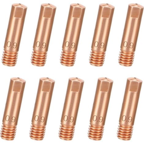 10 Stück Schweißdüsen Für Mig, 0,9 Mm Kontaktspitze, 0,9 Schweißdüse Für Mb15 Mig Mag Ak15 Schweißbrenner (0,9 X 25 Mm)