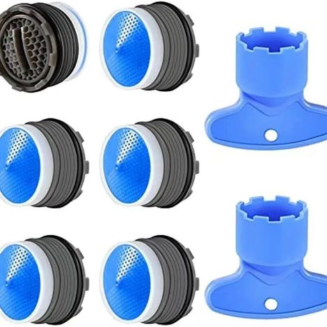 Lntyq 8-teiliges Set Wasserhahn-luftsprudler, Wasserhahn-sieb-luftsprudler M18,5 Mit 2 Luftsprudlerschlüsseln Für Bad Und Küche