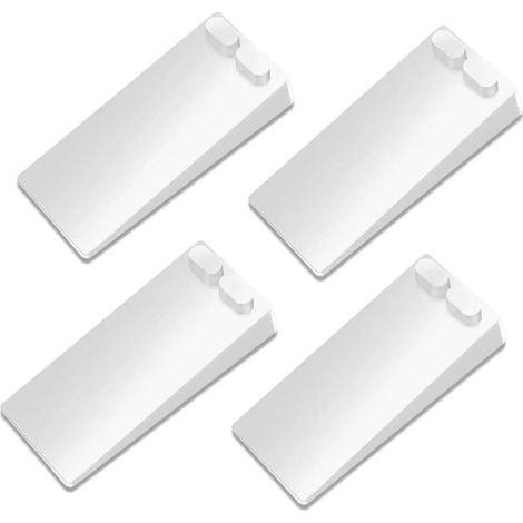 Zolginah 4-teiliger Rutschfester Türstopper Aus Gummi, Höhenverstellbar (2 Mm Bis 75 Mm), Weiß