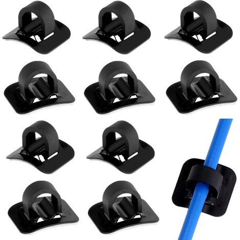 10 Stück Fahrradkabelclips, Mountainbike-kabel-c-clips, Fahrradkabelführung, Fahrradkabelführungsclips Für Mountainbikes (schwarz)