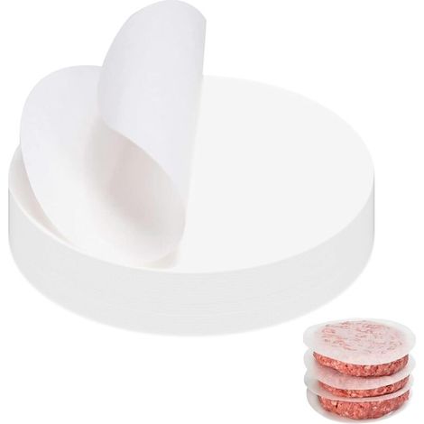 Lntyq 100 Blatt Antihaft-backpapier 11 Cm – Praktisches Rundes Backpapier Für Burger, Cheeseburger, Frikadellen, Fleischbällchen Und Kuchen