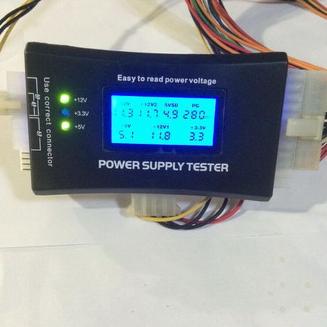 Zolginah Digitales Strommessgerät, Spannungs- Und Prüfgerät, Lcd-elektrotester Mit Bildschirm, Testcomputer