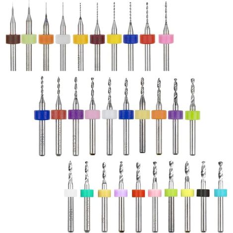 30-teiliges Düsenreinigungsset, 0,1 Mm Bis 3,0 Mm Hartmetall-rotationswerkzeugset Für Die Computergestützte Schmuckgravur, Set