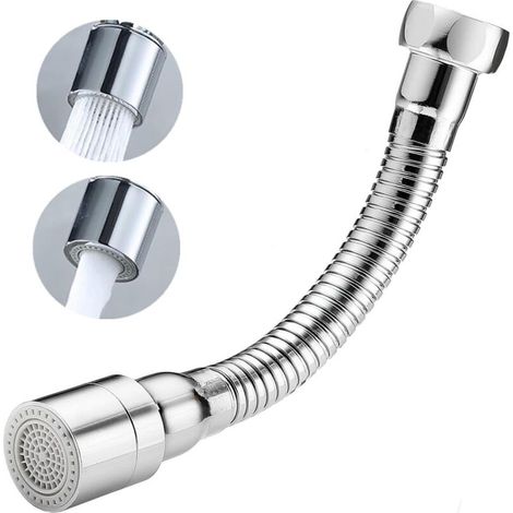 1 Stück Wasserhahnverlängerung Mit 2 Modi, 14 Cm, Flexibler Küchenarmatur-auslauf, 360° Schwenkbarer Küchenarmatur-luftsprudler, Küchenarmaturverlängerung, Wasserhahn-luftsprudler