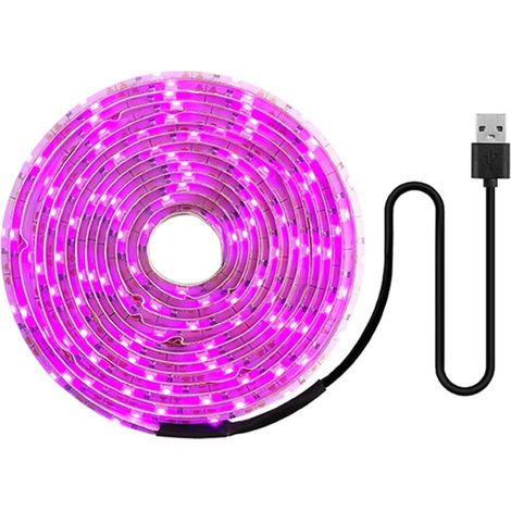 – 5v Led-pflanzenlampe – Vollspektrum 2835 Smd – 2 M Wasserdicht Für Optimales Pflanzenwachstum – Energiesparend Und Einfach Zu Installieren