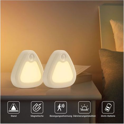 Set Mit 2 Kabellosen Led-nachtlichtern Für Kinder Mit Bewegungssensor, 3200k (warmweiß)