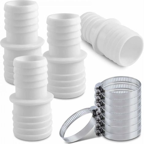 4 Poolschlauchverbinder, Schlauchverbinder Mit Schlauchschellen